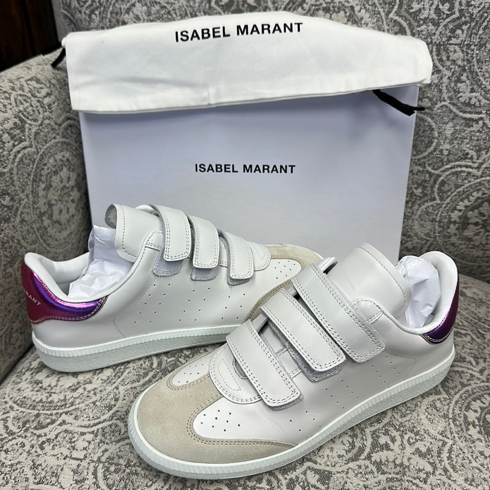 Isabel Marant Beth Metallic Sneakers (Metallic Pink) Sunset Classic - Picture 5 of 5